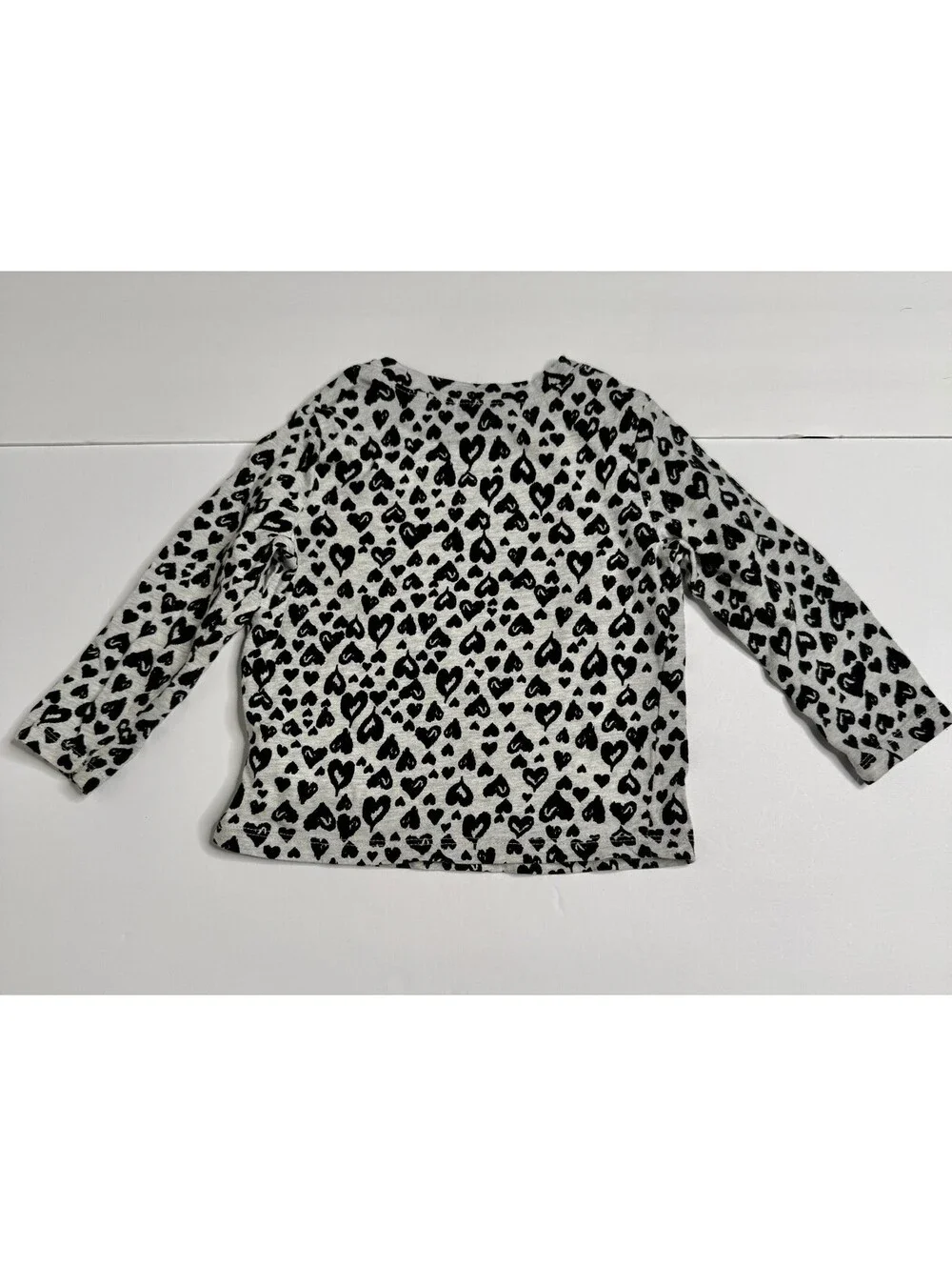 Old Navy Toddler Girls Heart Print Long Sleeve Shirt Size 2T